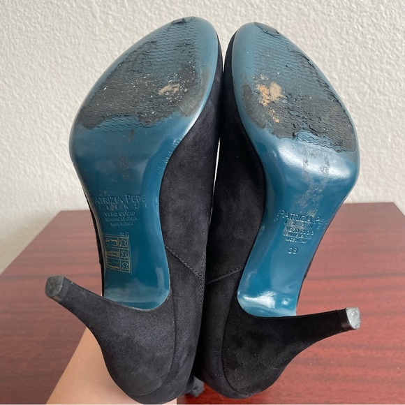 Patrizia Pepe Firenze Black Suede Heeled Boots - Picture 4 of 4